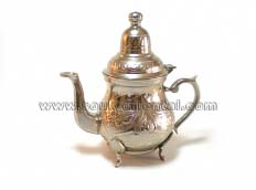 handmade carved white copper tea pot 2