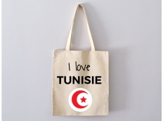Sac Tote Bag I Love Tunisie