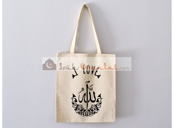 Sac Tote Bag I Love Allah