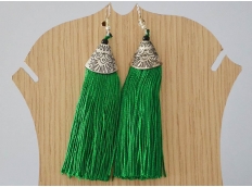 Boucles d'Oreille Pompons Vert
