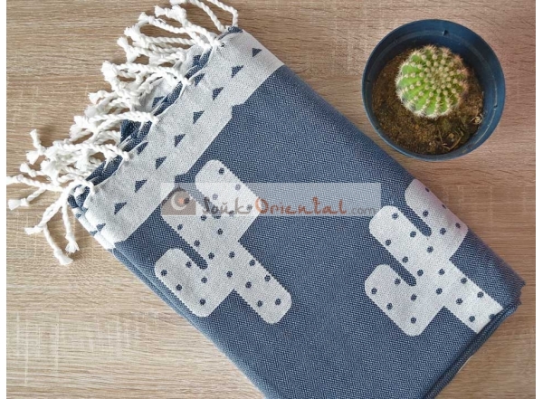 Fouta hammam towel white silver