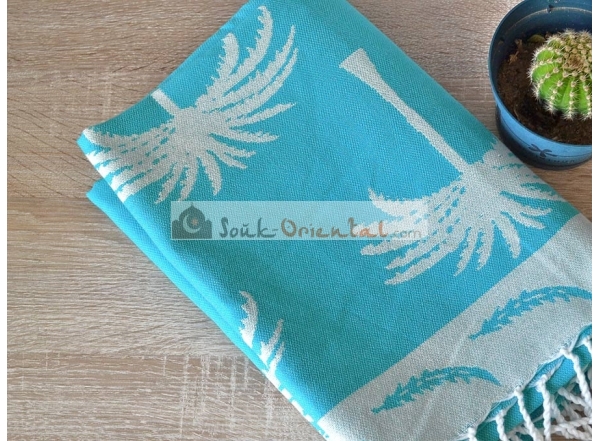 Fouta hammam towel white silver