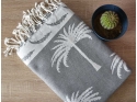 Fouta hammam towel white silver