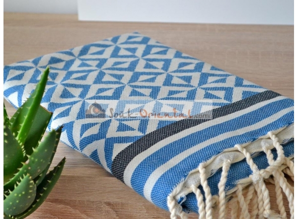 Fouta hammam towel white silver