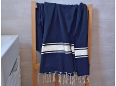 Serviette Fouta bleu Grec Drap de bain et Hammam