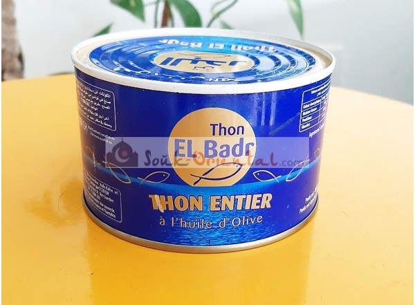 Thon entier EL Badr à l'huile d'olive de Tunisie 400 gr