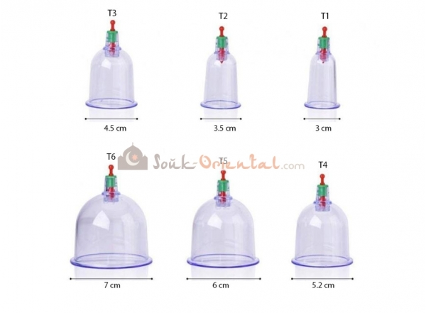 Kit Hijama 12 pièces ventouses pour saignée