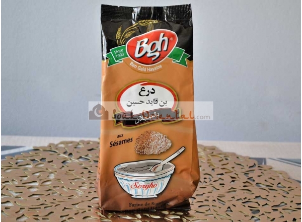 High quality Sorghum flour with dried fruits. (Almonds, hazelnuts, sesame)