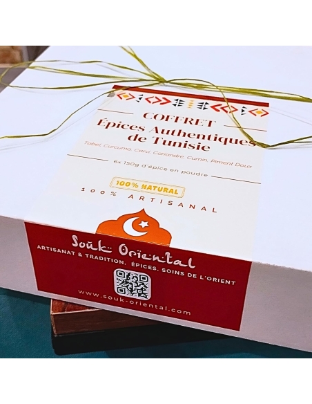 Pack of 6 artisanal spices x 150gr - Tabel - Coriander - Caraway - Cumin - Turmeric - Sweet Pepper