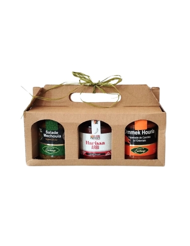 Coffret Gourmet Tunisien - Harissa - Salade Mechouia - Salade Houria