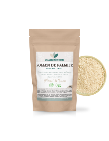 Pollen palmier - Dattier - produit naturel connu pour ses nombreux bienfaits sur la santé