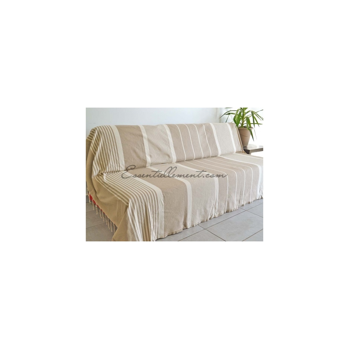 Fouta hammam towel white silver
